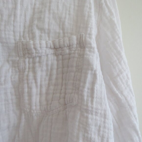 J. CREW Garçon Classic Shirt in Cotton-Linen Blend Gauze Preppy Coastal Size 20 - Picture 5 of 14